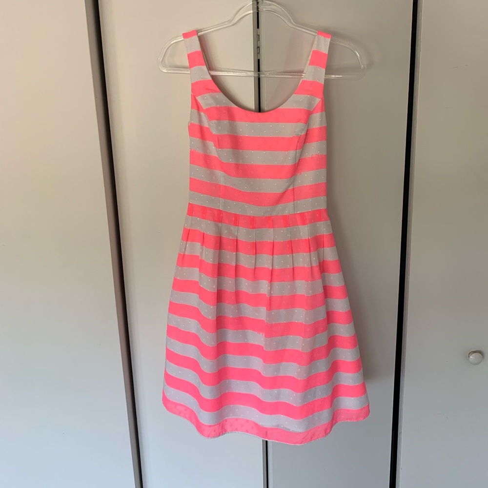 Lilly Pulitzer Pink and White Striped Dress